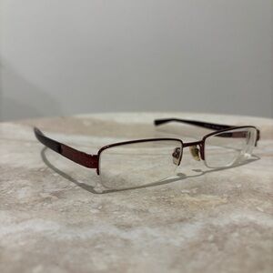 Versace 1097 1186 metal half rimless rectangular women’s eyeglasses